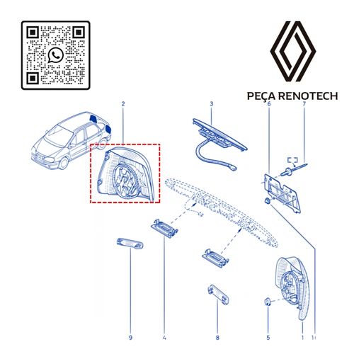 RN 428055 7700428055 LANTERNA TRAS. DIR. SCE 01... - 4